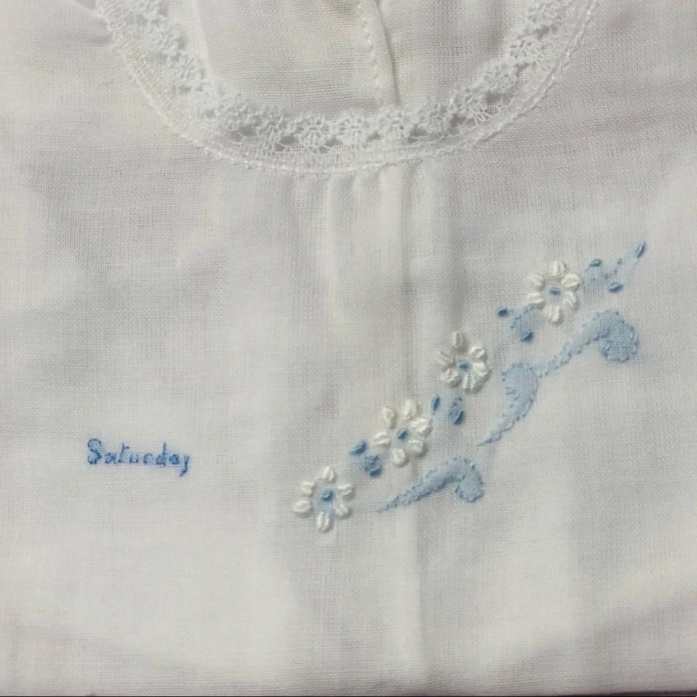 New Wilbeth Embroidered Days of the Week Bibs